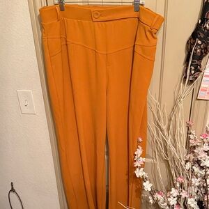 Fashion Nova Sasha wide leg pants in mustard 3x